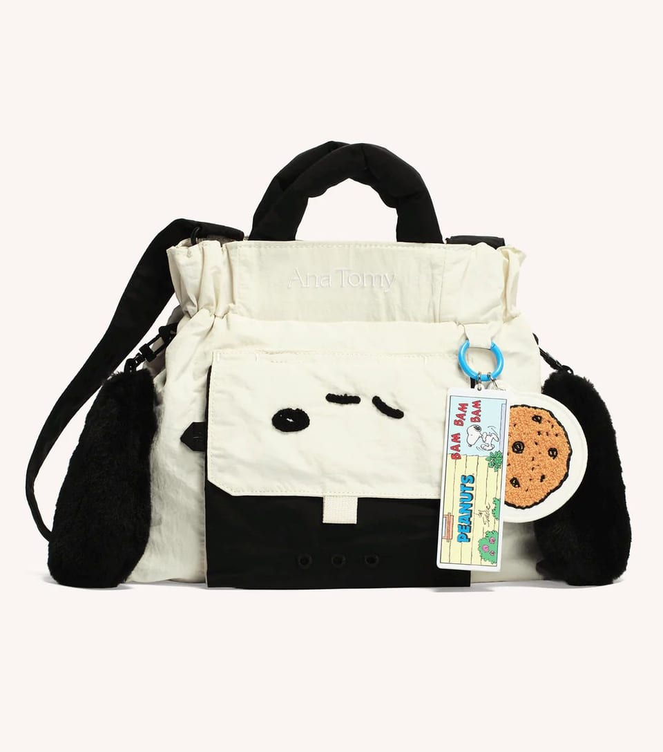 ana tomy chocolate chip cookie city bag snoopy